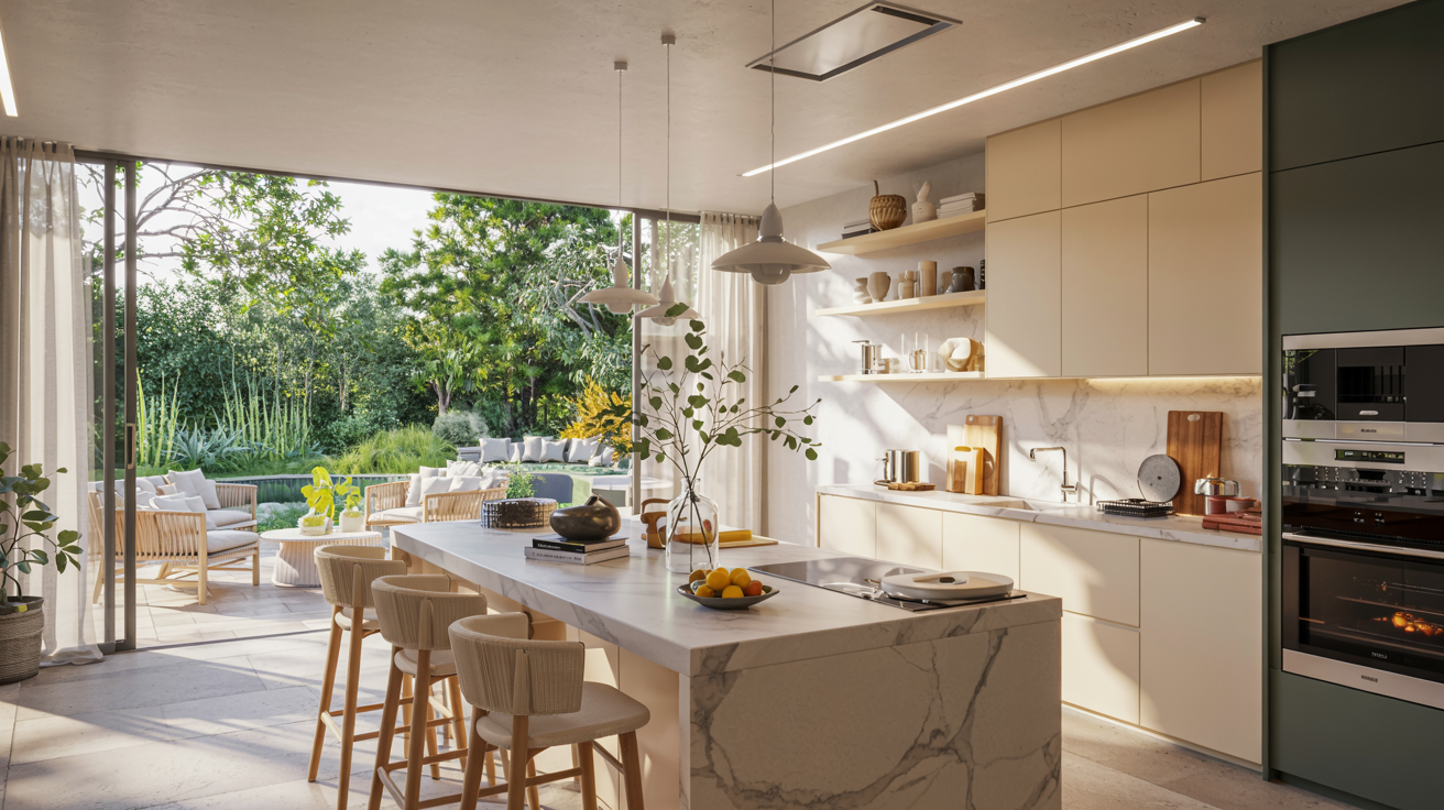 kok lux vit marble terrass green