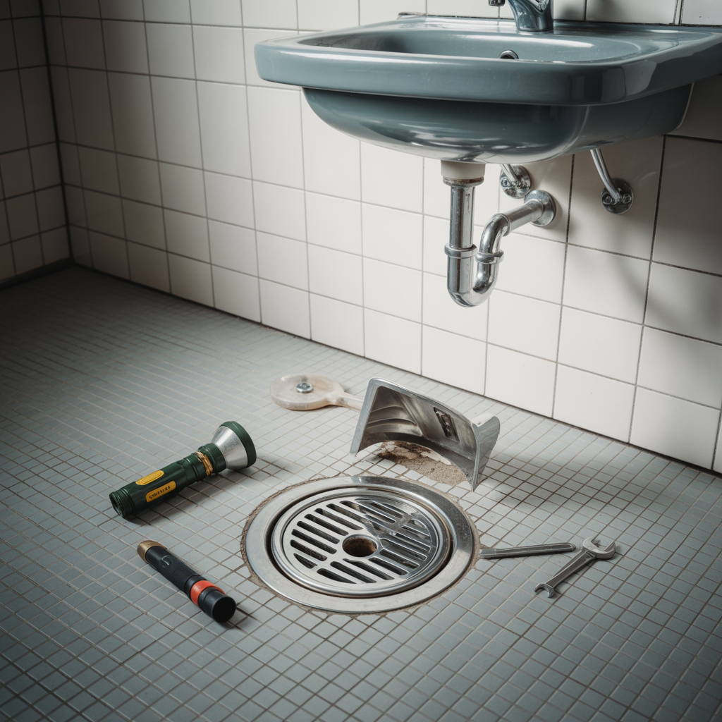 avloppslukt i badrum felsokning av vattenlas och golvbrunn